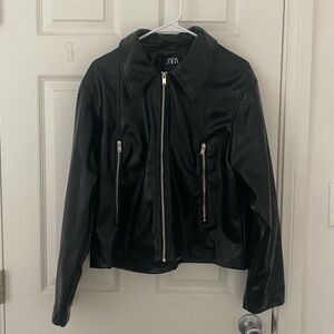 Zara leather jacket